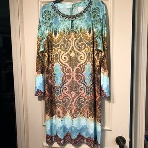 Chico’s patterned shift dress